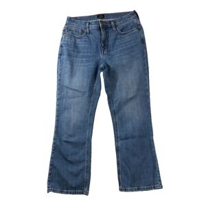 J Crew Jeans Women's Size 26P‎ Denim Blue Mid Rise Flare Crop Ankle Stretch